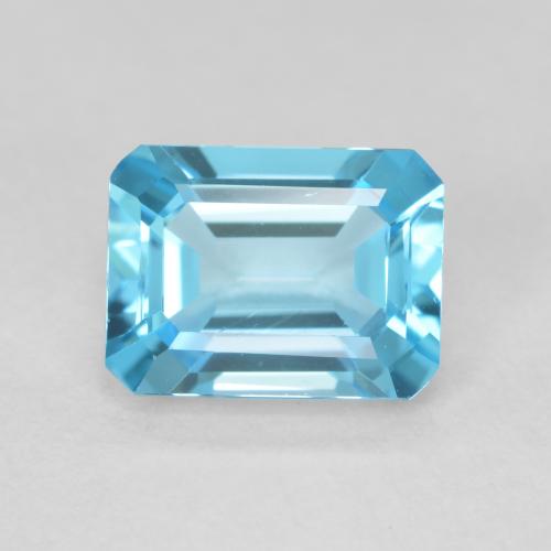 2.05ct Natural Azul Suíço Topázio, Corte Esmeralda, VVS