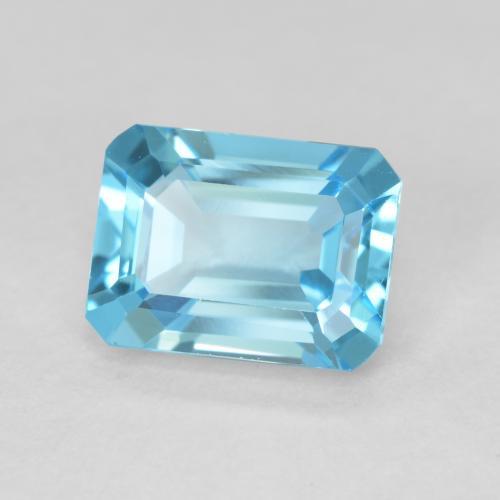 Topázio Azul Suíço Natural 2.05ct, Corte Octógono / Esmeralda, VVS
