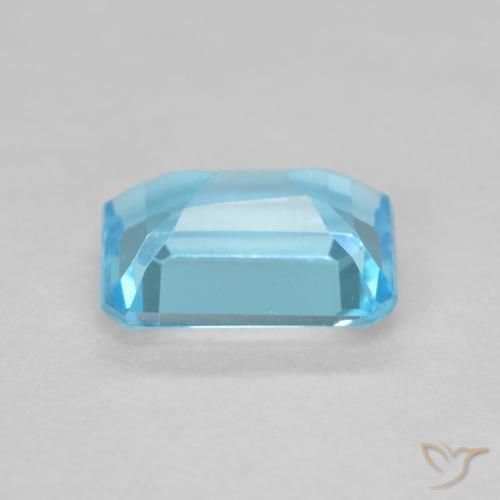 Topázio Azul Suíço Natural 1.78ct, Corte Octógono / Esmeralda, VVS