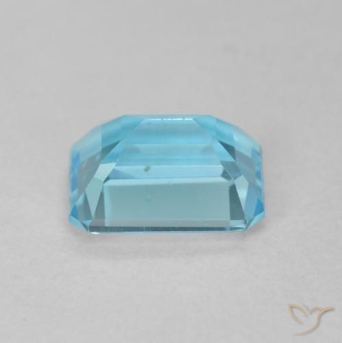 Topázio Azul claro Natural 2.07ct, Corte Octógono / Esmeralda, VVS