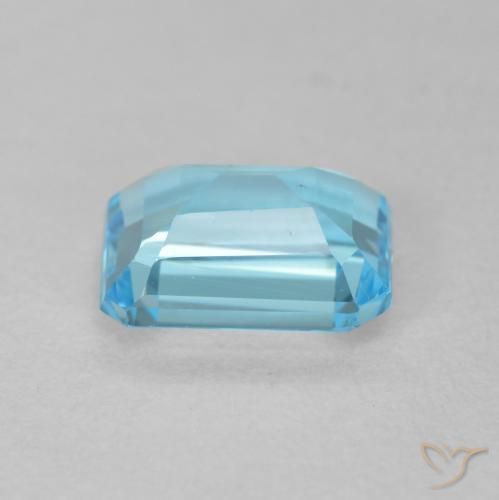 Topázio Azul Suíço Natural 2.08ct, Corte Octógono / Esmeralda, VVS