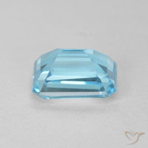 Topázio Azul Suíço Natural 2.14ct, Corte Octógono / Esmeralda, VVS