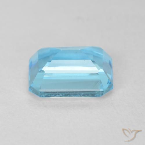 Topázio Azul Suíço Natural 2.11ct, Corte Octógono / Esmeralda, VVS