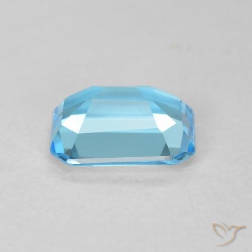 Topázio Azul Suíço Natural 1.80ct, Corte Octógono / Esmeralda, VVS