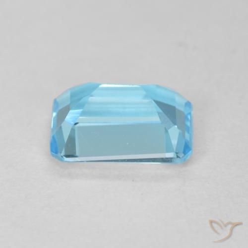 Topázio Azul Suíço Natural 1.81ct, Corte Octógono / Esmeralda, VVS