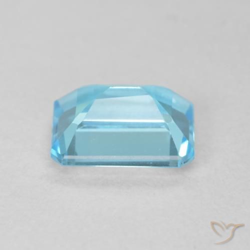 Topázio Azul Suíço Natural 2.02ct, Corte Octógono / Esmeralda, VVS