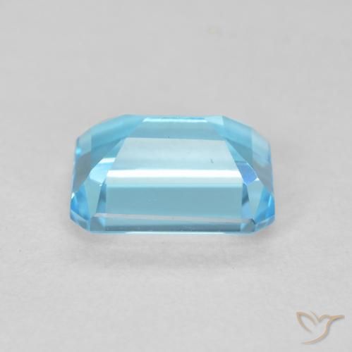 Topázio Azul Suíço Natural 2.14ct, Corte Octógono / Esmeralda, VVS