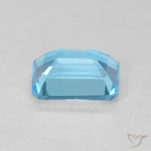 Topázio Azul Suíço Natural 2.08ct, Corte Octógono / Esmeralda, VVS