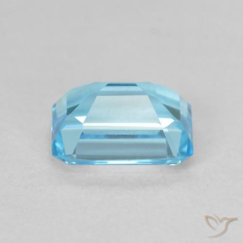 Topázio Azul Suíço Natural 2.20ct, Corte Octógono / Esmeralda, VVS