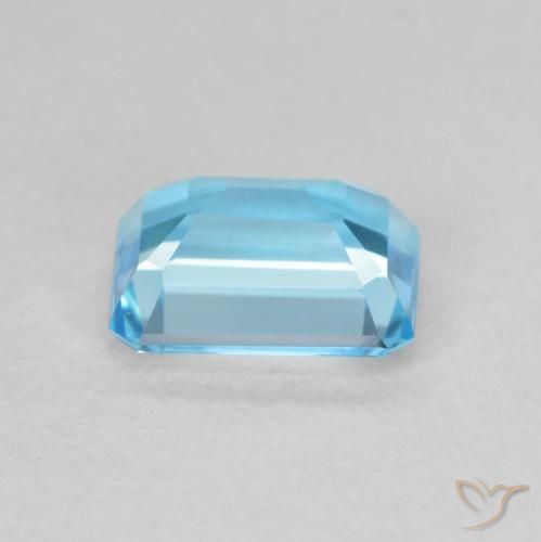 Topázio Azul Suíço Natural 1.99ct, Corte Octógono / Esmeralda, VVS