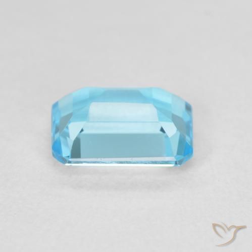 Topázio Azul Suíço Natural 1.86ct, Corte Octógono / Esmeralda, VVS