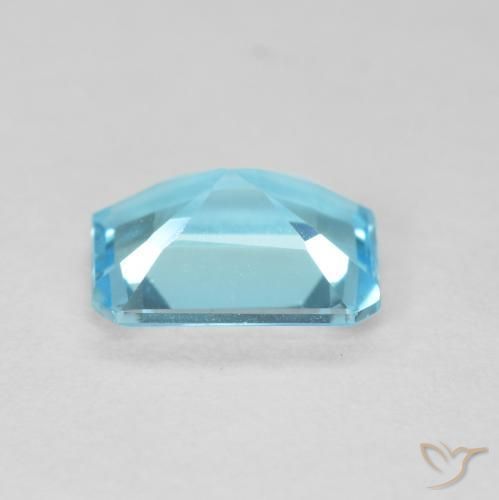 Topázio Azul Suíço Natural 1.68ct, Corte Octógono / Esmeralda, VVS