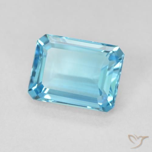Topázio Azul Suíço Natural 1.93ct, Corte Octógono / Esmeralda, VVS