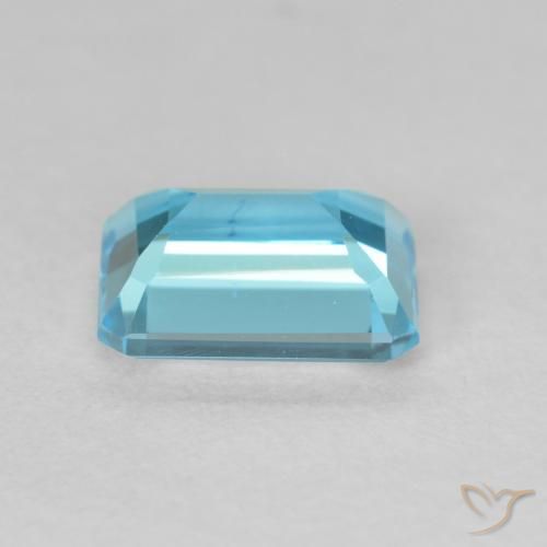 Topázio Azul Suíço Natural 1.93ct, Corte Octógono / Esmeralda, VVS