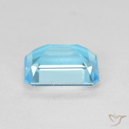 Topázio Azul Suíço Natural 1.87ct, Corte Octógono / Esmeralda, VVS