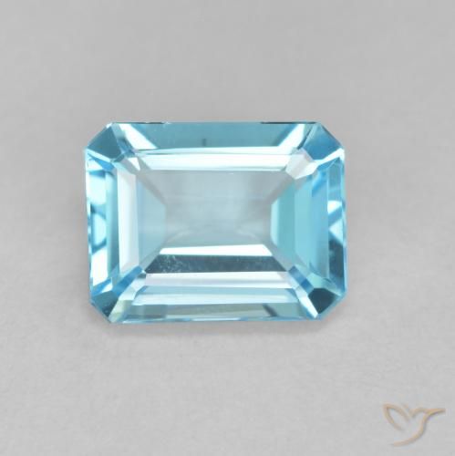 1.95ct Natural Azul Suíço Topázio, Corte Esmeralda, VVS