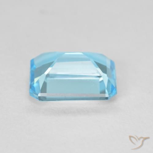 Topázio Azul Suíço Natural 1.95ct, Corte Octógono / Esmeralda, VVS
