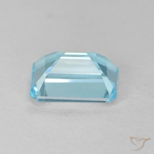 Topázio Azul claro Natural 1.97ct, Corte Octógono / Esmeralda, VVS