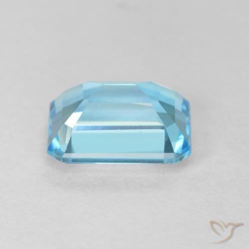Topázio Azul Suíço Natural 2.02ct, Corte Octógono / Esmeralda, VVS