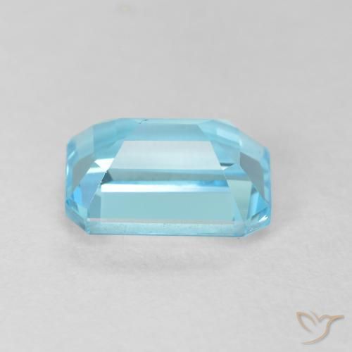 Topázio Azul Suíço Natural 2.08ct, Corte Octógono / Esmeralda, VVS