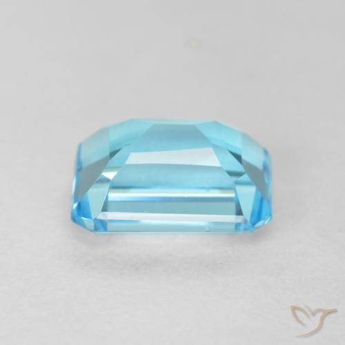 Topázio Azul Suíço Natural 2.08ct, Corte Octógono / Esmeralda, VVS