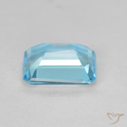 Topázio Azul Suíço Natural 1.95ct, Corte Octógono / Esmeralda, VVS