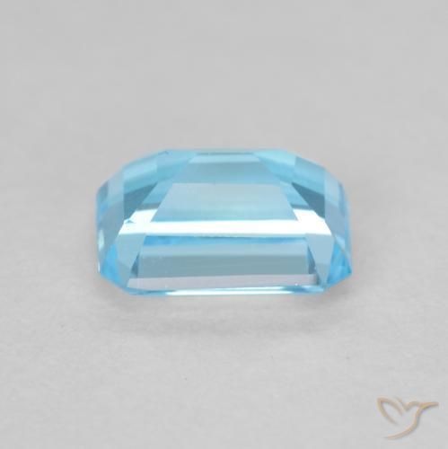 Topázio Azul Suíço Natural 1.98ct, Corte Octógono / Esmeralda, VVS-VS