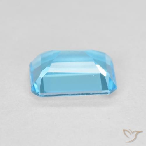 Topázio Azul Suíço Natural 1.83ct, Corte Octógono / Esmeralda, VVS-VS