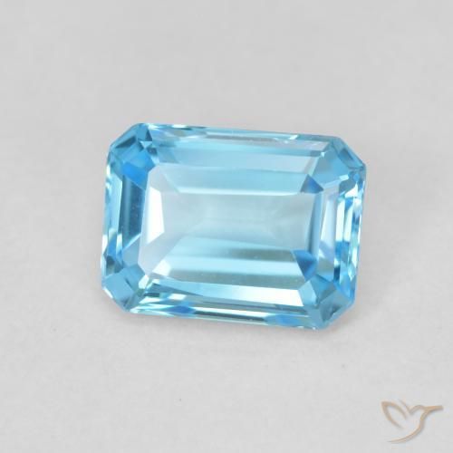 Topázio Azul Suíço Natural 1.80ct, Corte Octógono / Esmeralda, VVS-VS