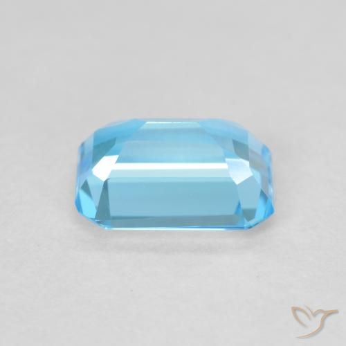 Topázio Azul Suíço Natural 1.80ct, Corte Octógono / Esmeralda, VVS-VS