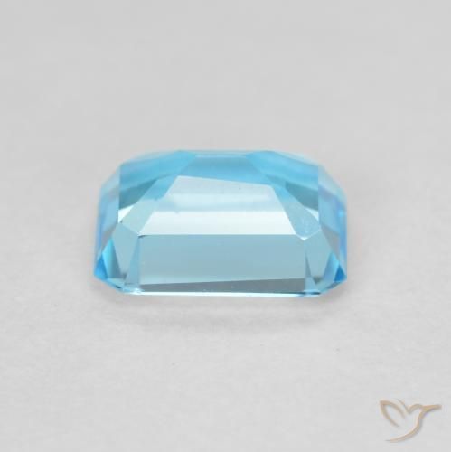 Topázio Azul Suíço Natural 1.82ct, Corte Octógono / Esmeralda, VVS-VS