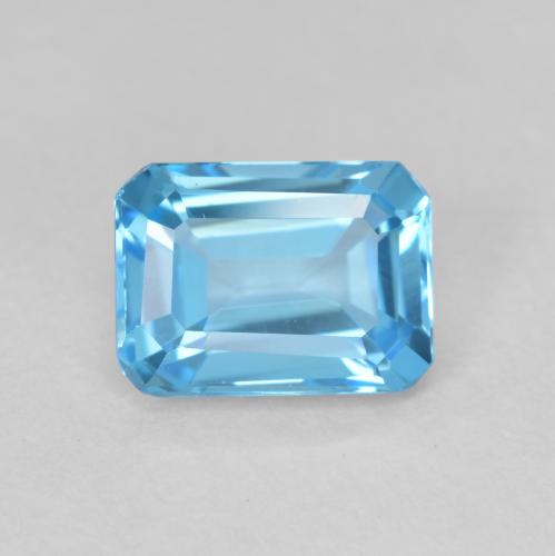 1.90ct Natural Azul Suíço Topázio, Corte Esmeralda, VVS-VS