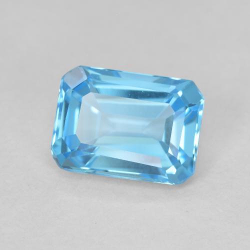 Topázio Azul Suíço Natural 1.90ct, Corte Octógono / Esmeralda, VVS-VS