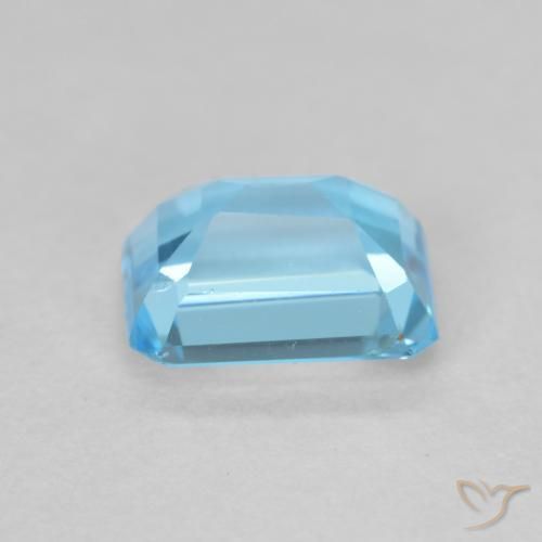 Topázio Azul Suíço Natural 2.05ct, Corte Octógono / Esmeralda, VVS-VS