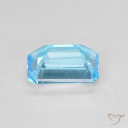 Topázio Azul Suíço Natural 1.89ct, Corte Octógono / Esmeralda, VVS-VS