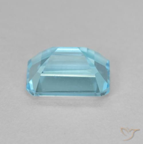 Topázio Azul claro Natural 2.08ct, Corte Octógono / Esmeralda, VVS-VS
