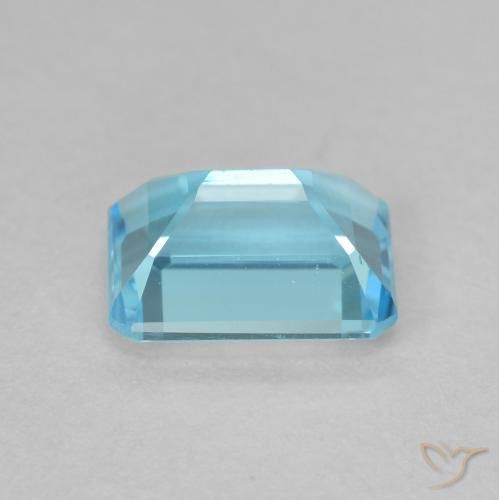 Topázio Azul claro Natural 2.02ct, Corte Octógono / Esmeralda, VVS-VS