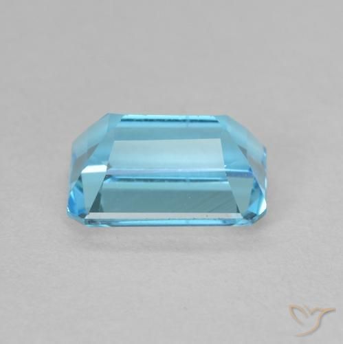 Topázio Azul Suíço Natural 2.10ct, Corte Octógono / Esmeralda, VVS-VS