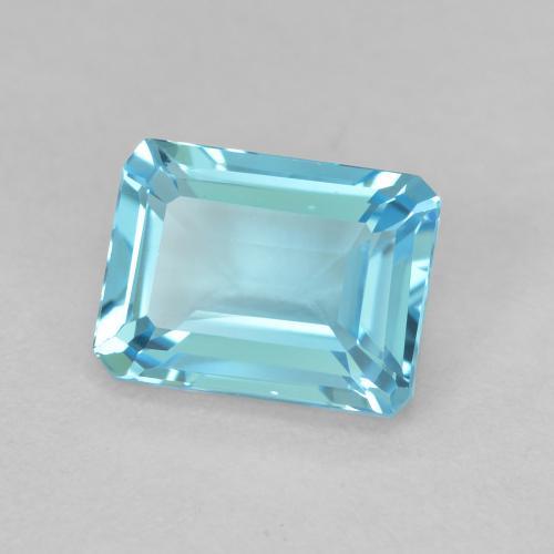Topázio Azul claro Natural 2.15ct, Corte Octógono / Esmeralda, VVS-VS