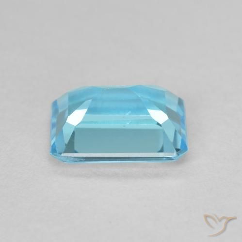 Topázio Azul claro Natural 1.79ct, Corte Octógono / Esmeralda, VVS-VS