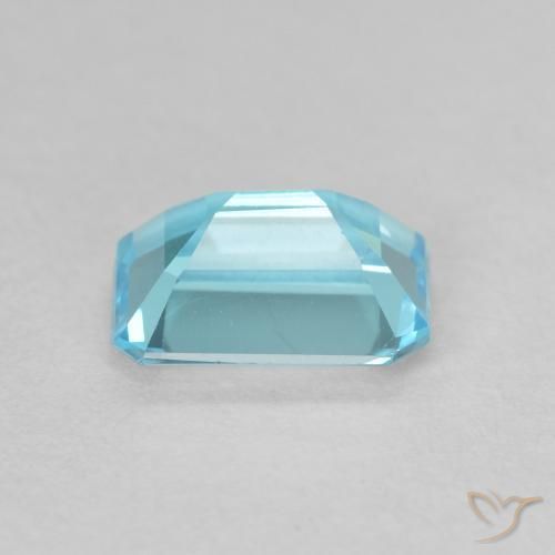 Topázio Azul claro Natural 1.68ct, Corte Octógono / Esmeralda, VVS-VS