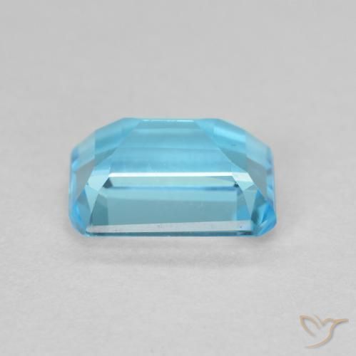 Topázio Azul Suíço Natural 2.00ct, Corte Octógono / Esmeralda, VVS-VS