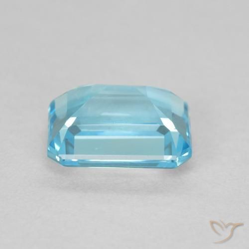 Topázio Azul claro Natural 2.08ct, Corte Octógono / Esmeralda, VVS-VS