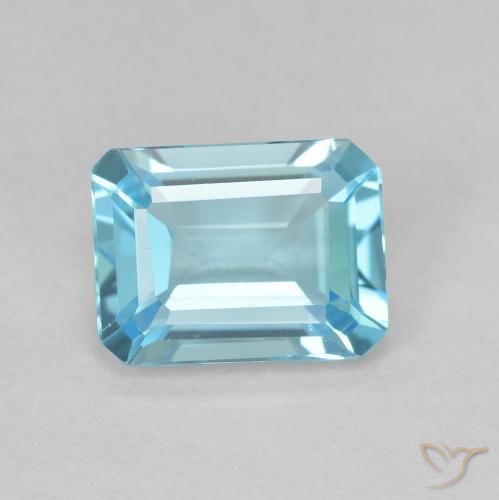 1.94ct Natural Azul claro Topázio, Corte Esmeralda, VVS-VS