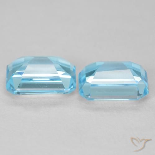 Pedras preciosas de Topázio Azul Suíço natural de 4.05 ct, Corte Octógono / Esmeralda, VVS
