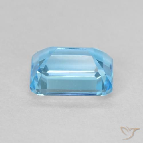 Topázio Azul Suíço Natural 2.18ct, Corte Octógono / Esmeralda, VVS