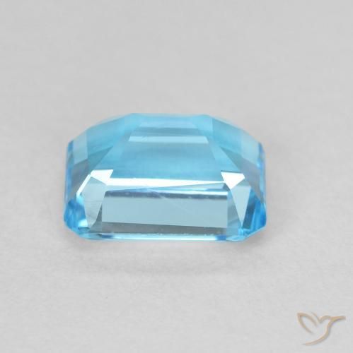 Topázio Azul Suíço Natural 2.20ct, Corte Octógono / Esmeralda, VVS