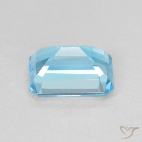 Topázio Azul Suíço Natural 2.17ct, Corte Octógono / Esmeralda, VVS