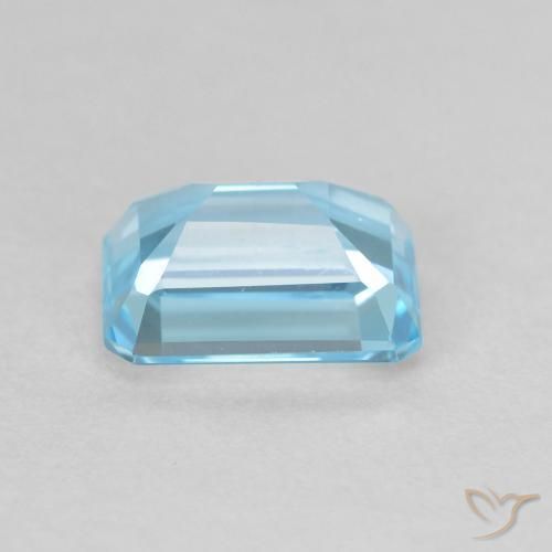 Topázio Azul Suíço Natural 2.04ct, Corte Octógono / Esmeralda, VVS