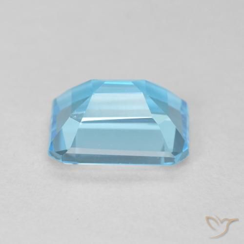 Topázio Azul Suíço Natural 2.01ct, Corte Octógono / Esmeralda, Translúcido